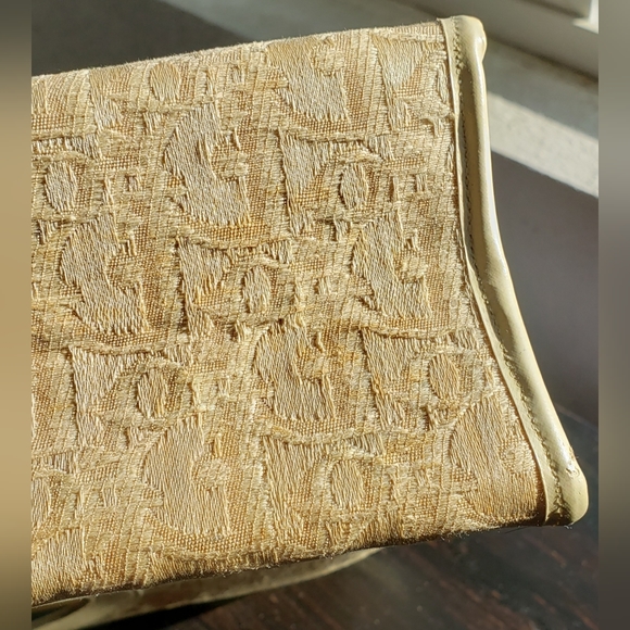 Authentic Vintage Christian Dior Canvas Clutch Bag Cream Rare - Picture 4 of 16